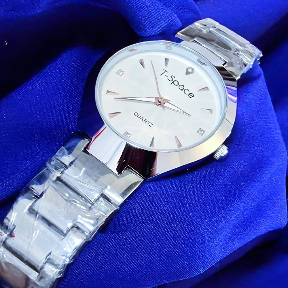 T-Space Silver Classic Mens Dress Watch  New battery fully working